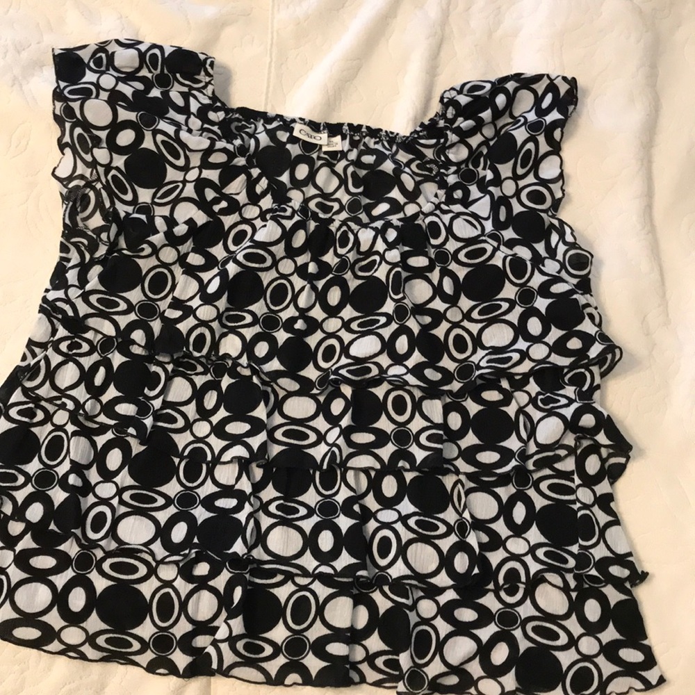 Cato layered ruffled shirt